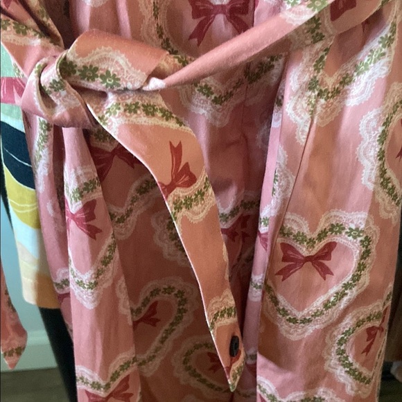 Urban Outfitters Kimchi Blu Pink Heart Bow Pattern Dress $69 - Picture 8 of 8